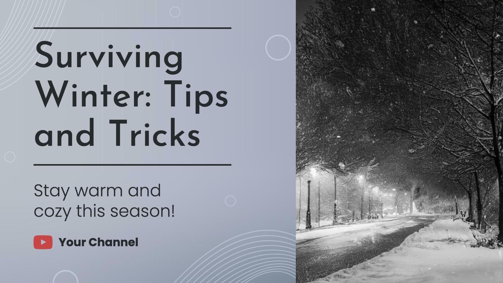 Winter Tips Youtube Video thumbnail template