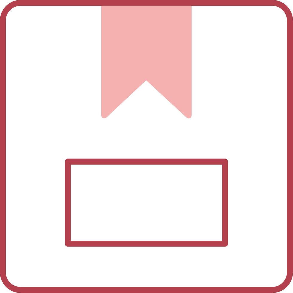 paquete caja sólido dos color icono vector