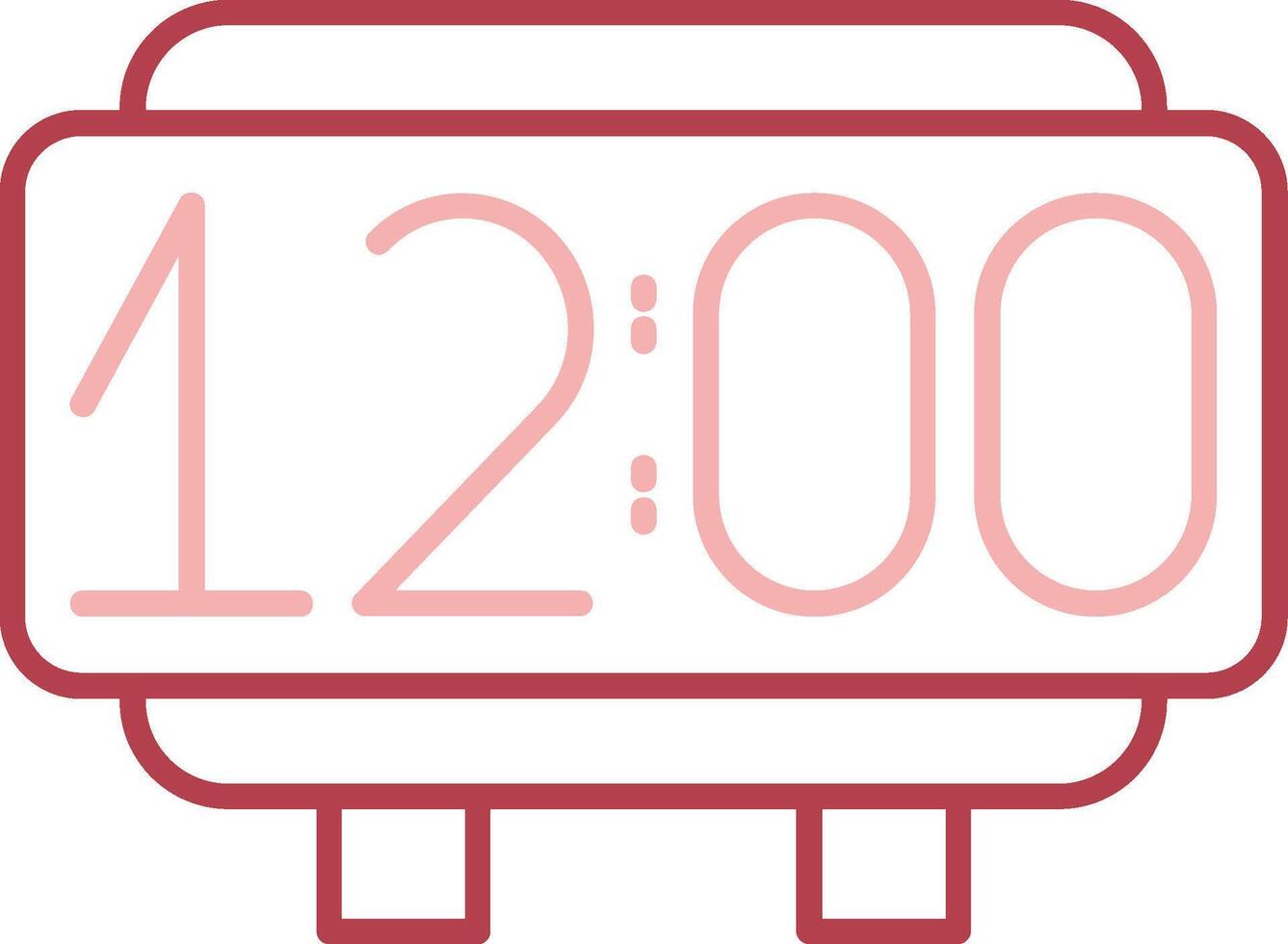 Digital Clock Solid Two Color Icon vector