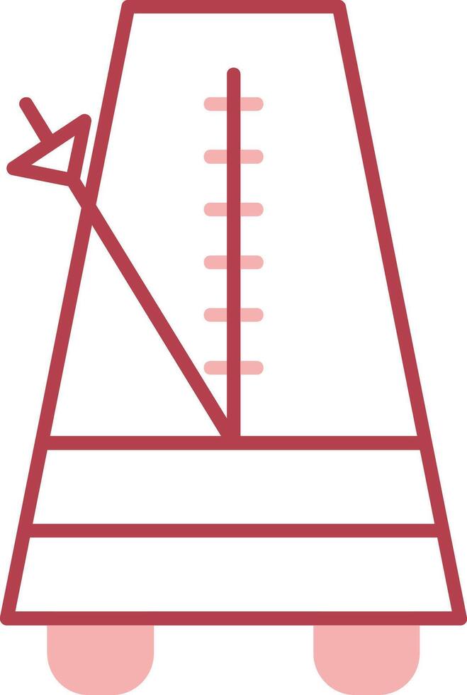 Metronome Solid Two Color Icon vector