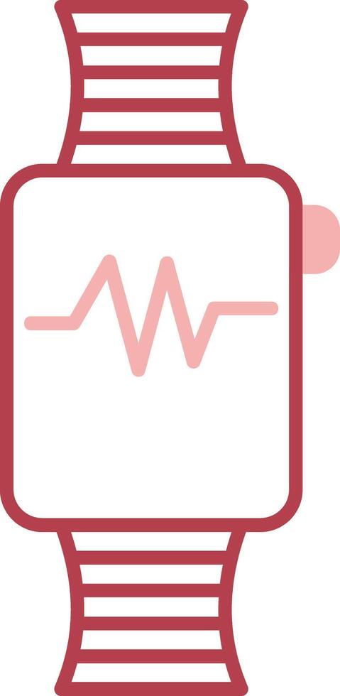 Fitness Watch Solid Two Color Icon vector