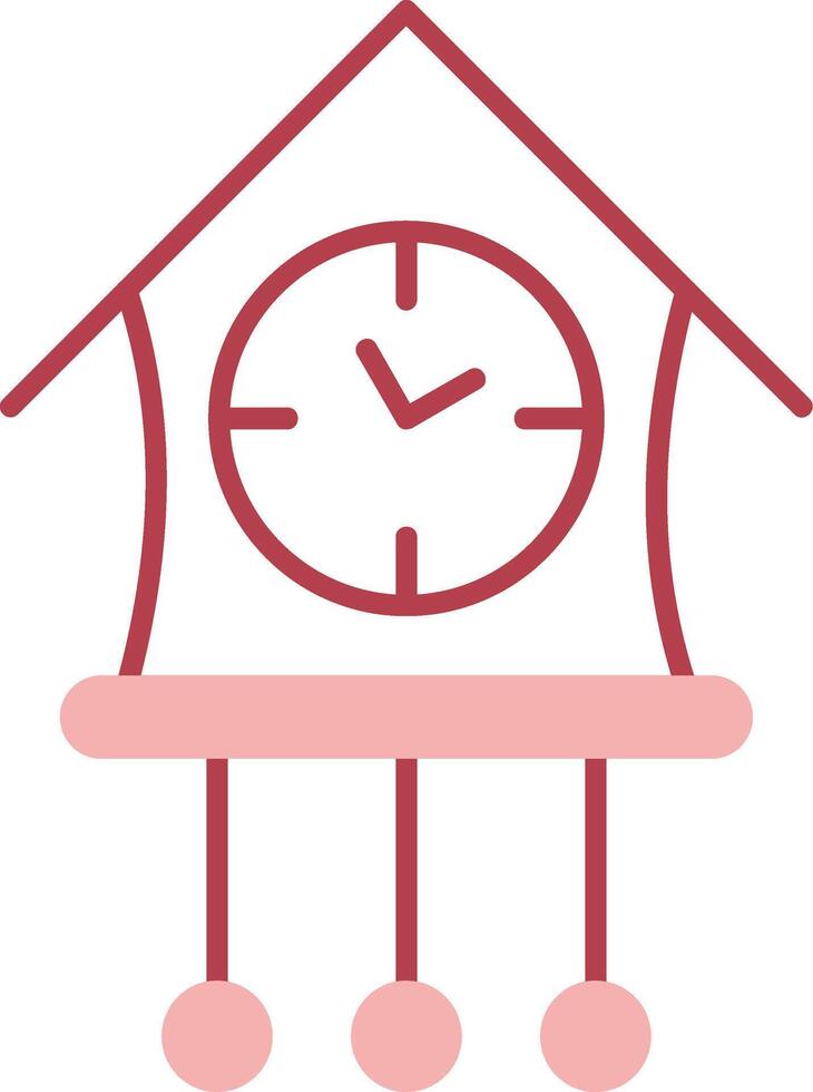 Cuckoo Clock Solid Two Color Icon vector