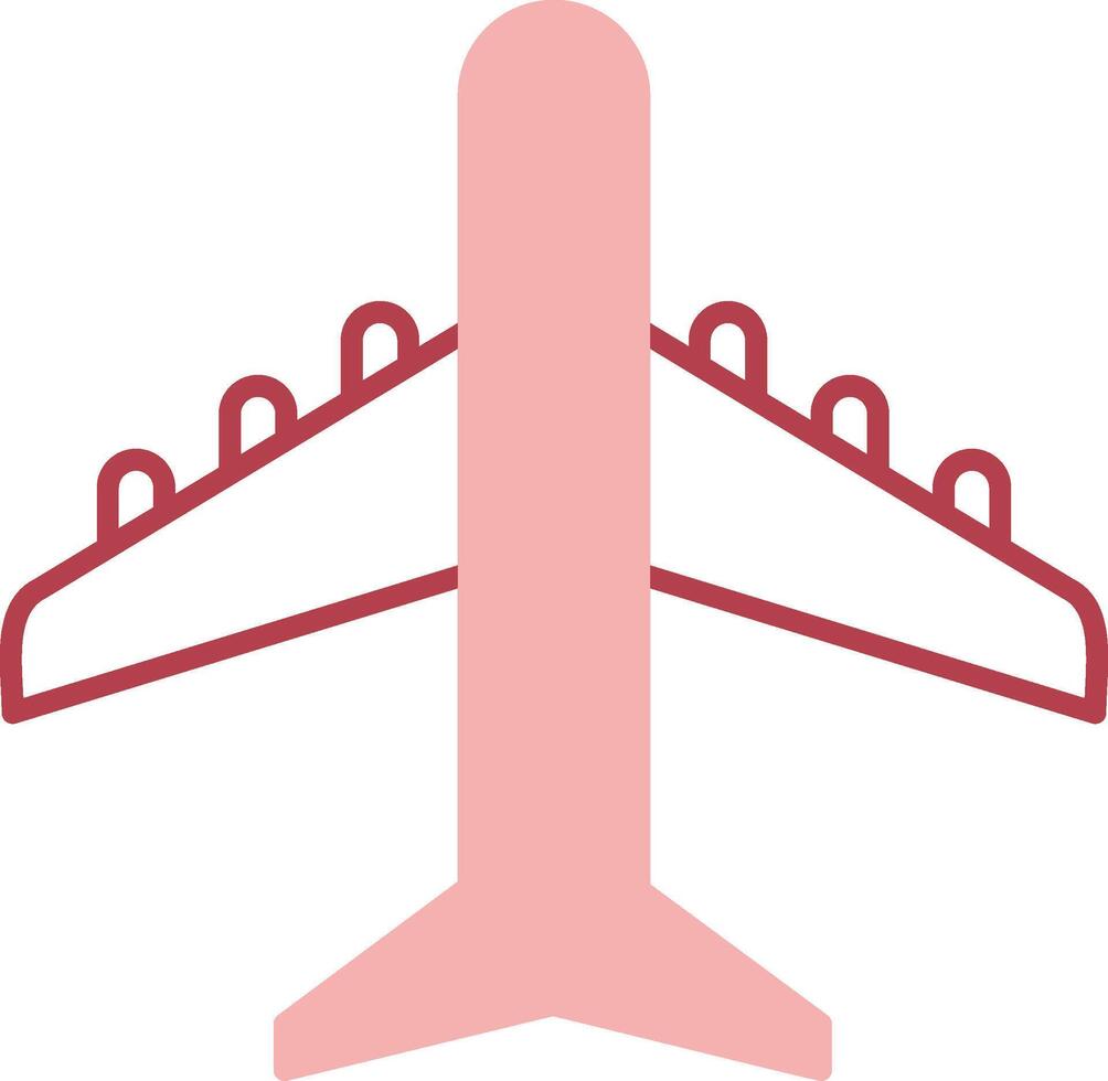 Plane Solid Two Color Icon vector