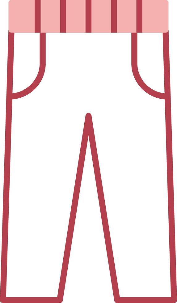 Trousers Solid Two Color Icon vector