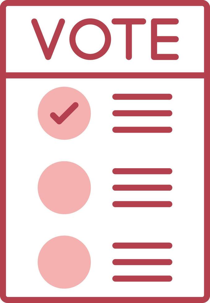 Number of vote Solid Two Color Icon vector