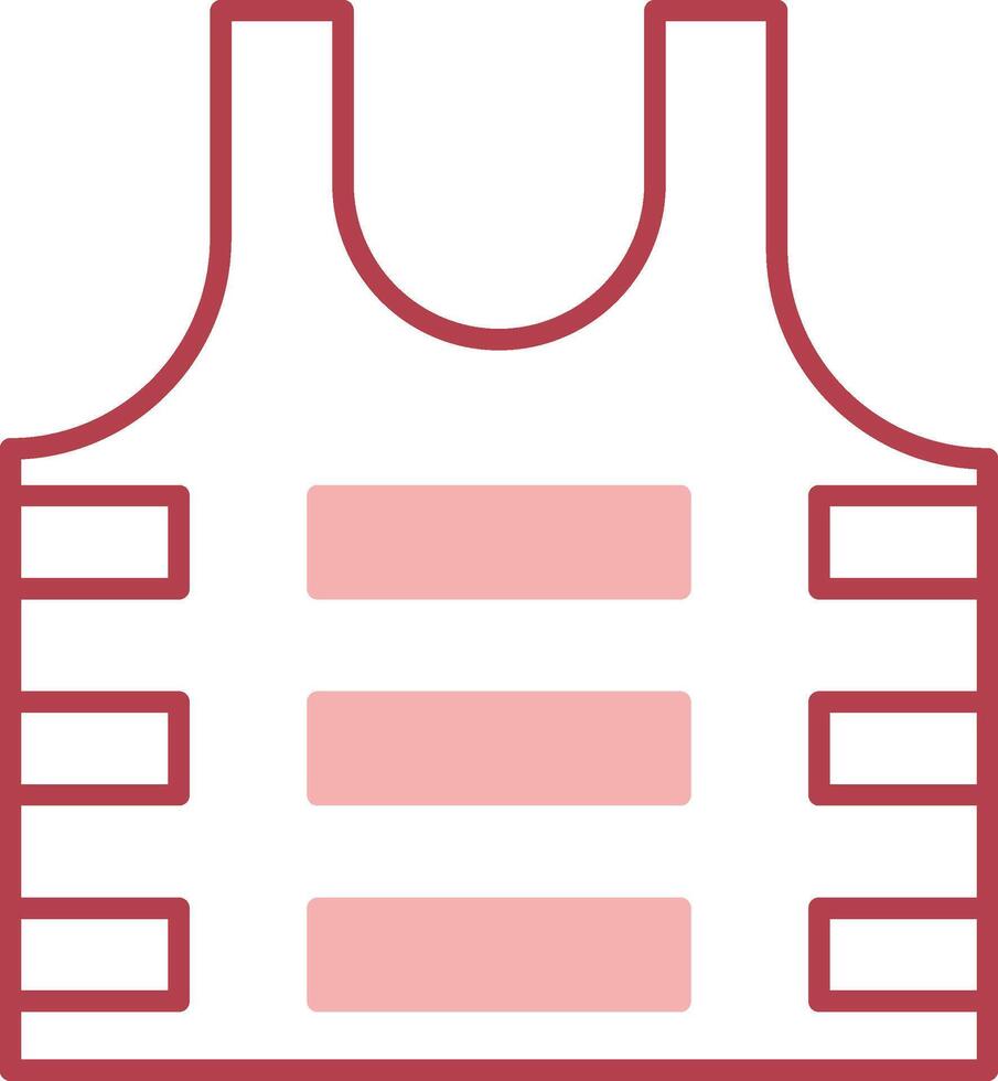 Bullet Proof Vest Solid Two Color Icon vector