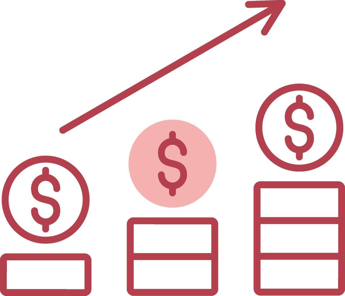 Chart Solid Two Color Icon vector