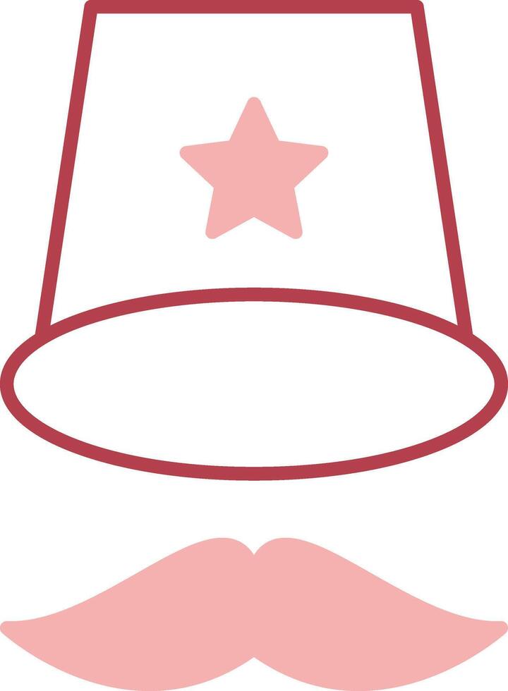 Top Hat Solid Two Color Icon vector