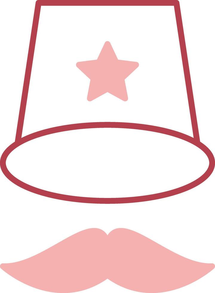 Top Hat Solid Two Color Icon vector