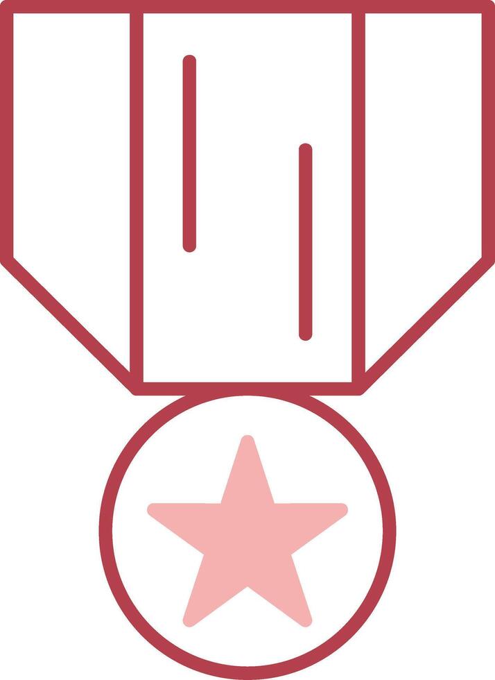 medalla de honor sólido dos color icono vector
