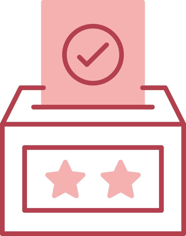 Voting Box Solid Two Color Icon vector