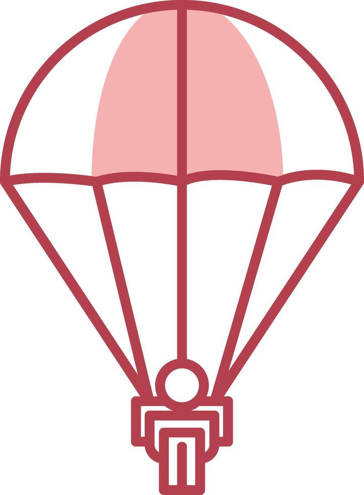 Parachuting Solid Two Color Icon vector