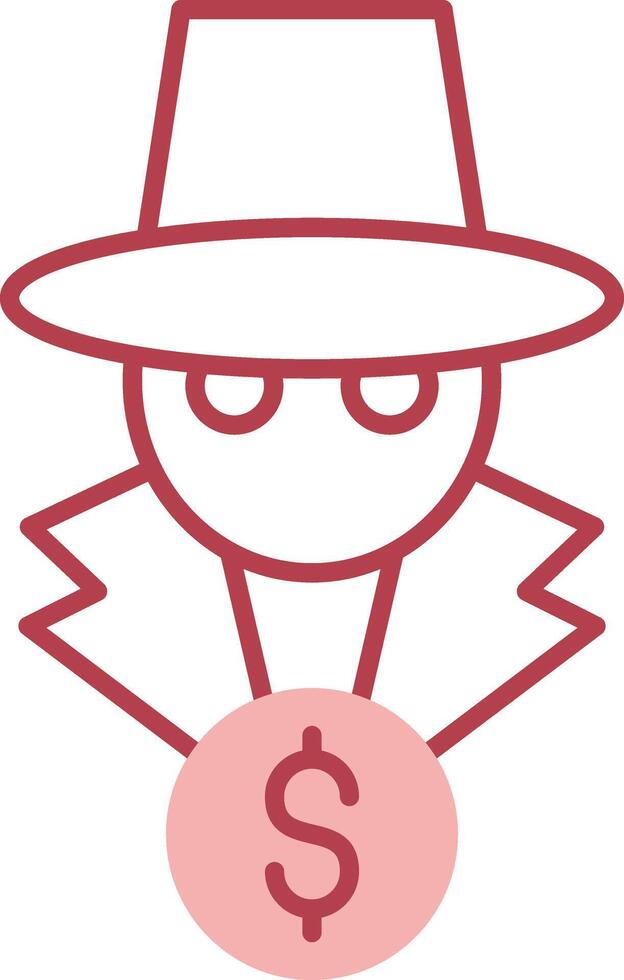 Fraud Solid Two Color Icon vector