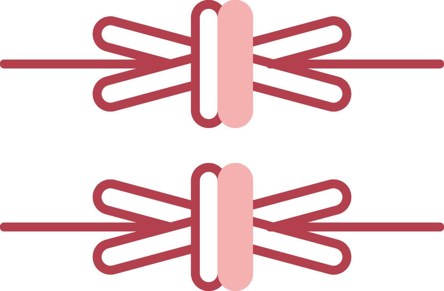 Barbed Wire Solid Two Color Icon vector