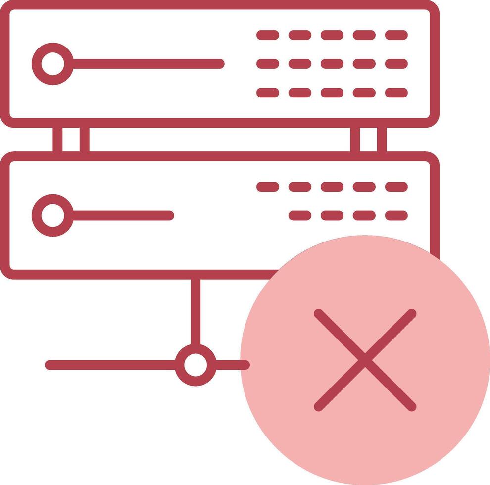 Eliminar datos sólido dos color icono vector
