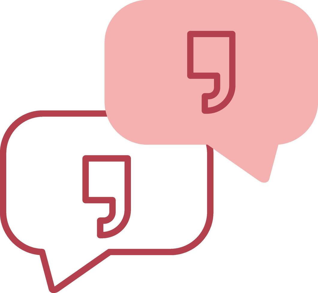 Quotation Solid Two Color Icon vector