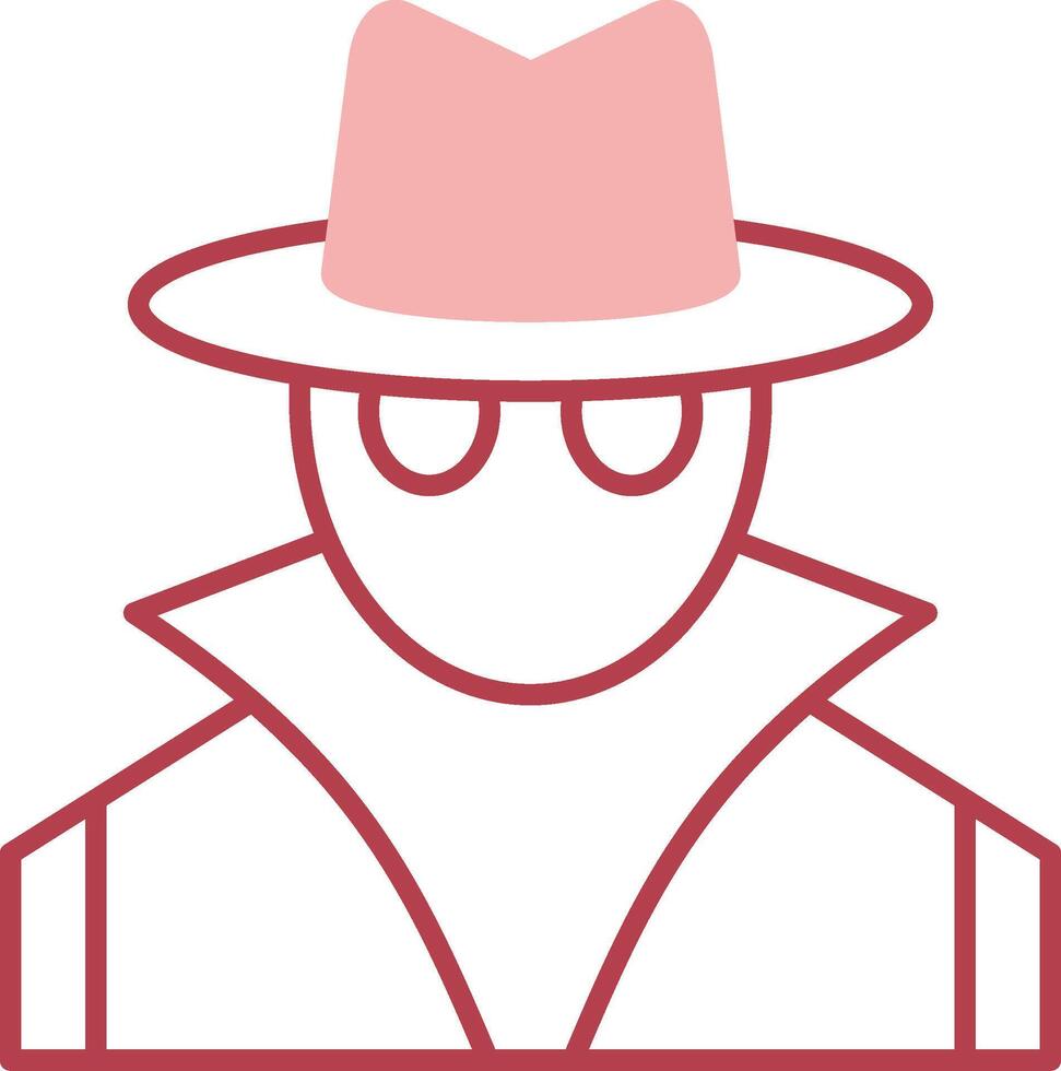 Spy Solid Two Color Icon vector
