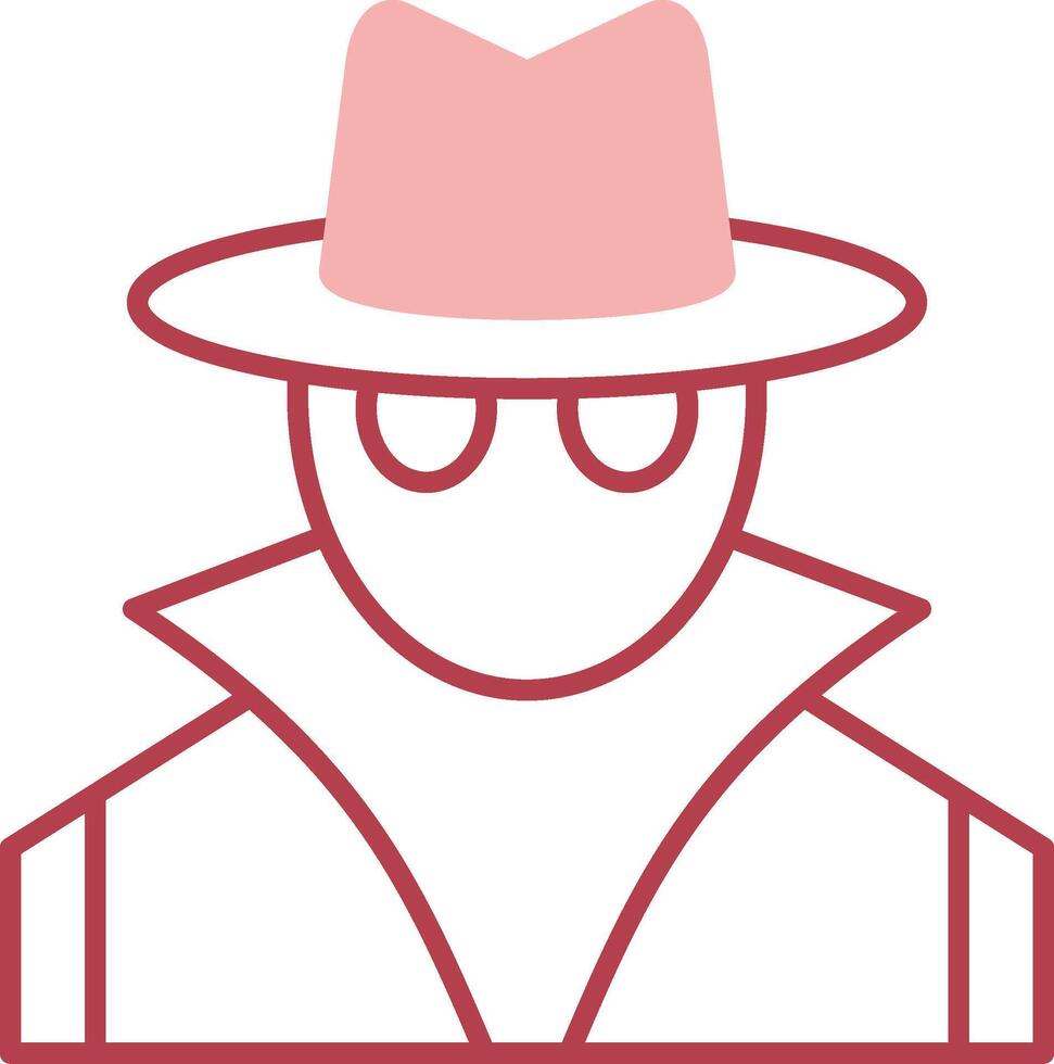 Spy Solid Two Color Icon vector