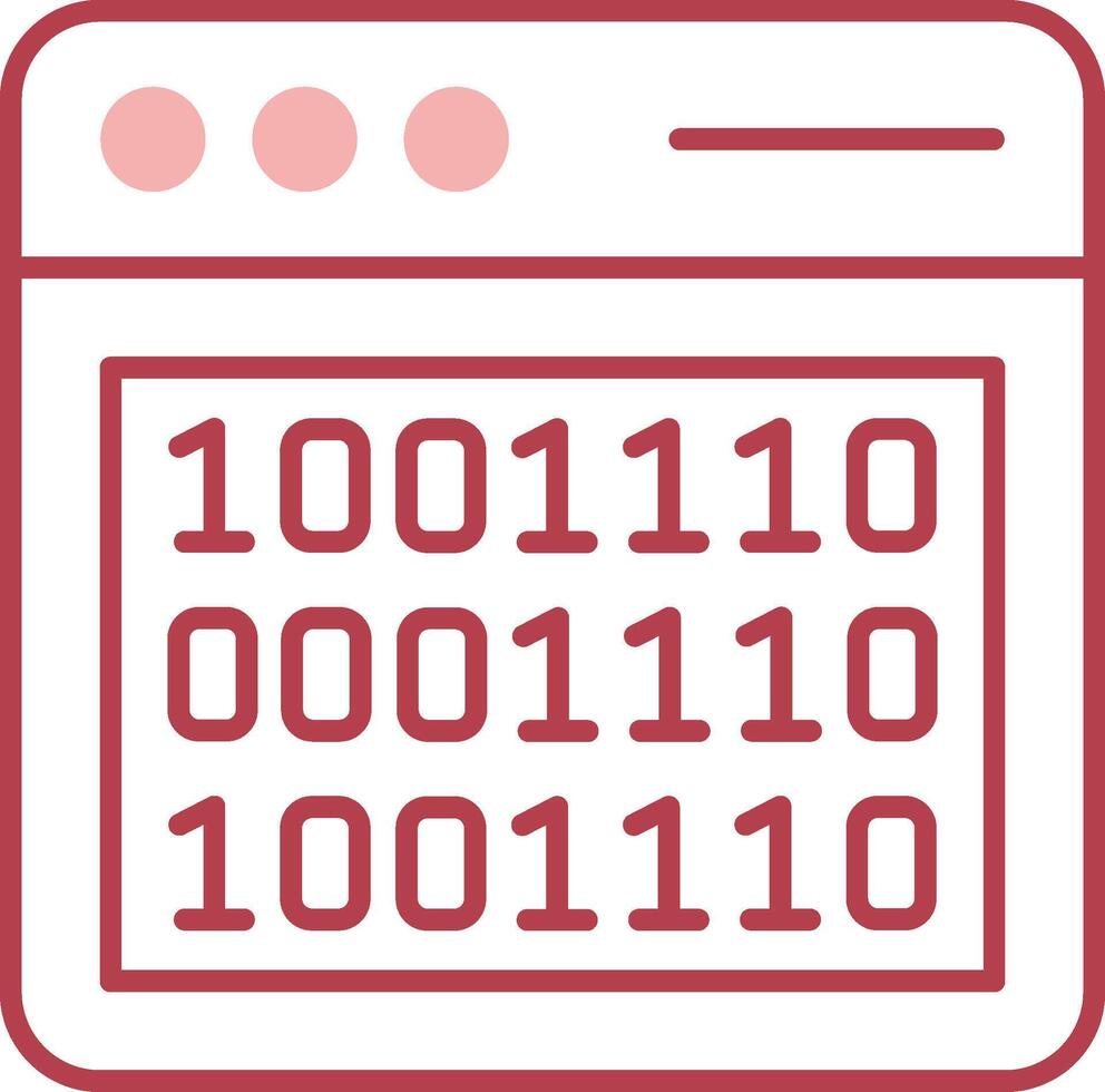 Binary Code Solid Two Color Icon vector