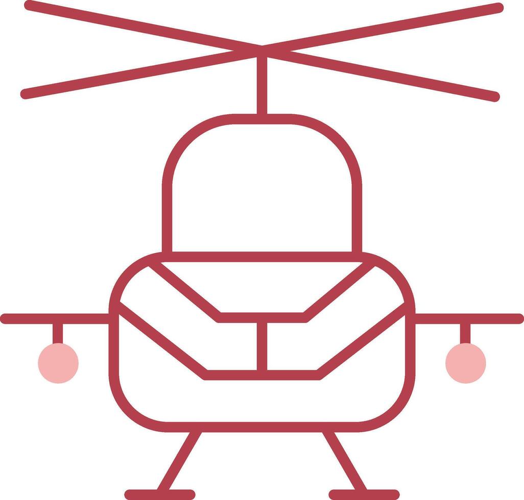 militar helicóptero sólido dos color icono vector