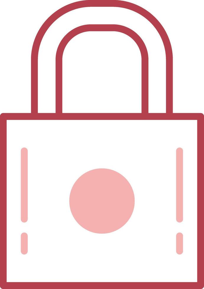 Padlock Solid Two Color Icon vector