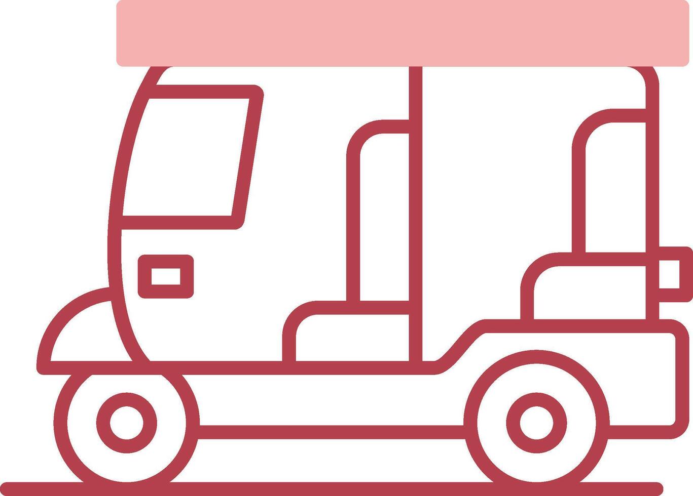 Rickshaw Solid Two Color Icon vector