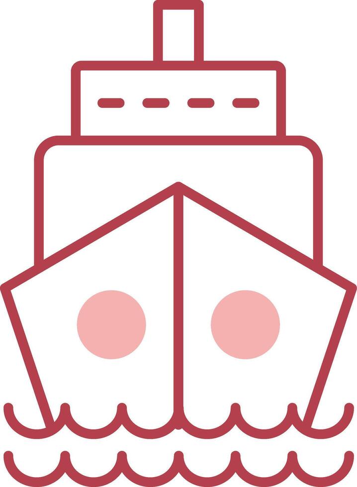 Ship Solid Two Color Icon vector