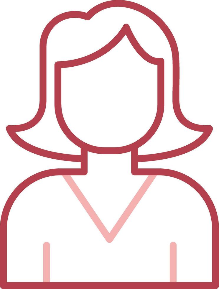 Female Avatar Solid Two Color Icon vector