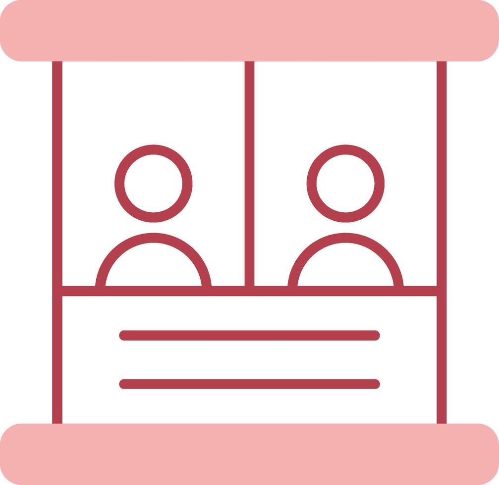 Ticket Box Solid Two Color Icon vector