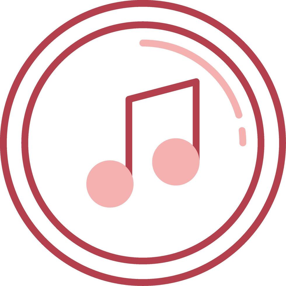 Music Note Solid Two Color Icon vector