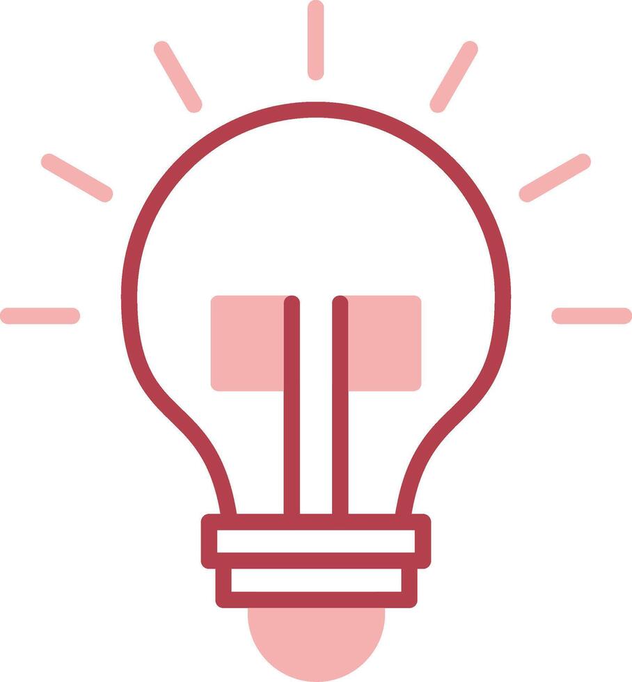 Light Bulb Solid Two Color Icon vector