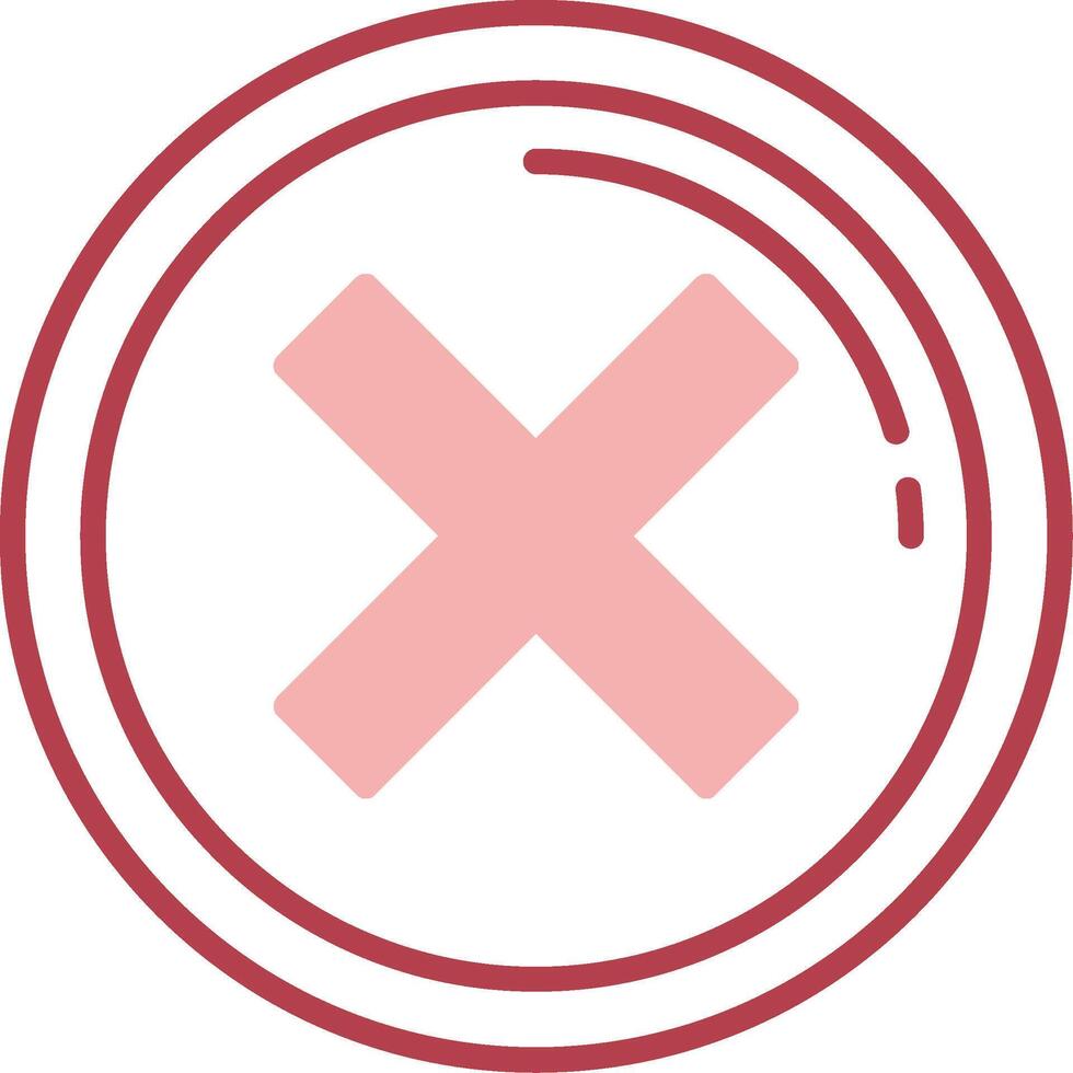 Cancel Solid Two Color Icon vector