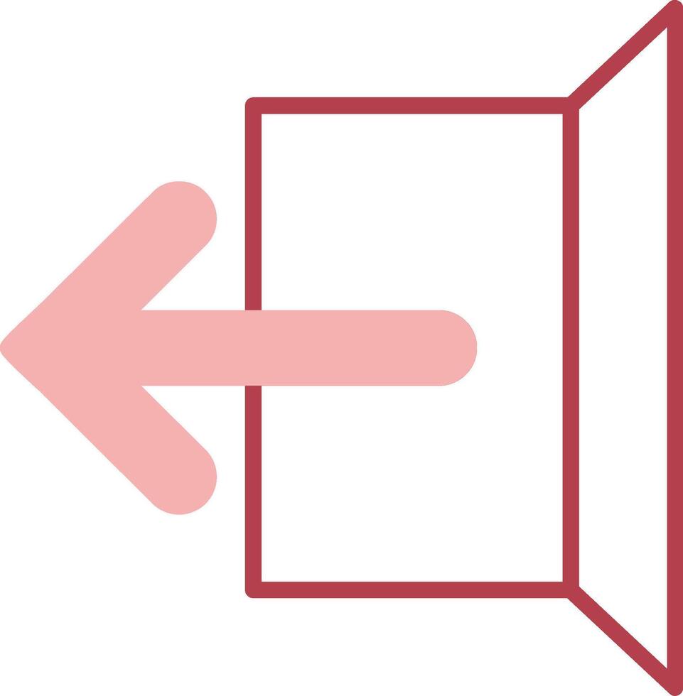 Logout Solid Two Color Icon vector