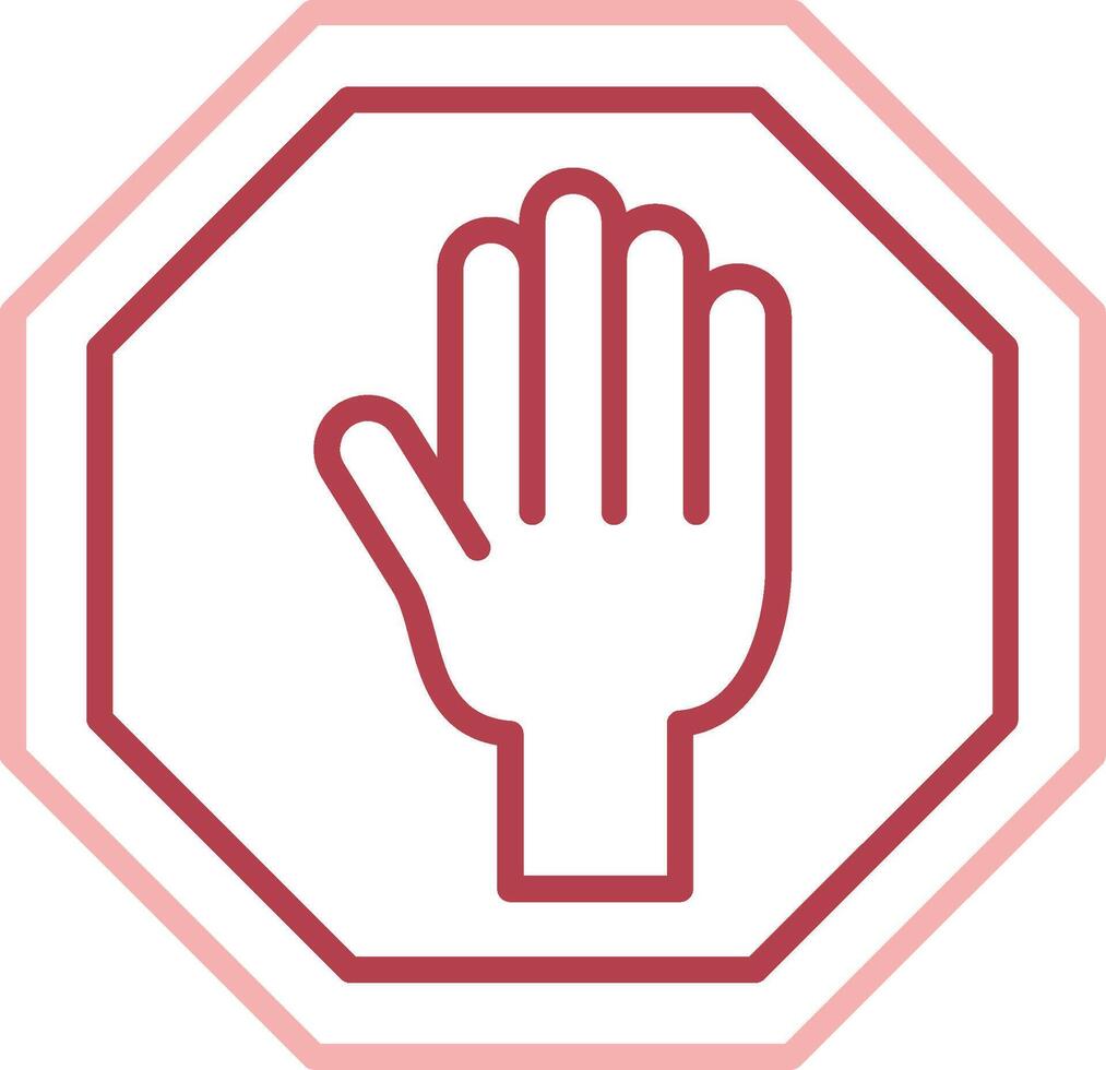 Stop Solid Two Color Icon vector