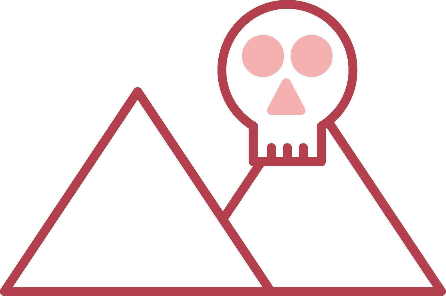 Skull Island Solid Two Color Icon vector