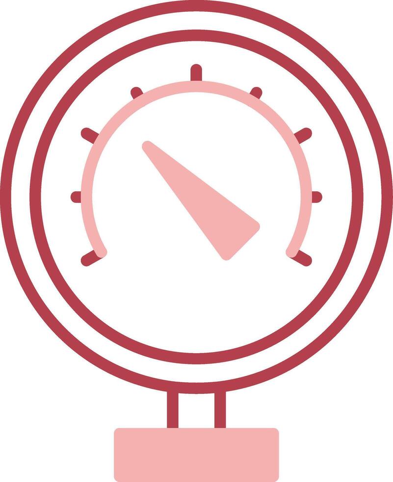 Pressure Meter Solid Two Color Icon vector