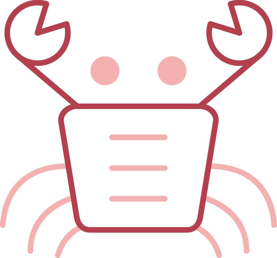 Crab Solid Two Color Icon vector