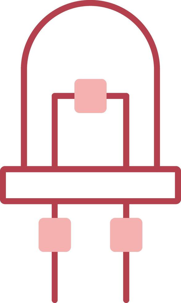 Diode Solid Two Color Icon vector