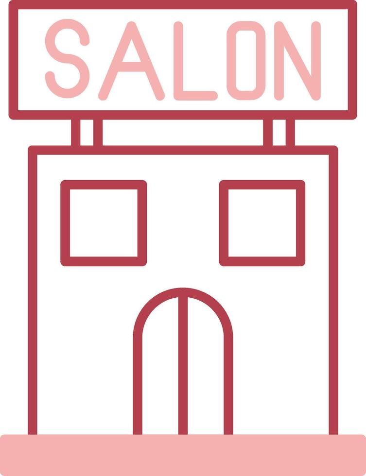 salón sólido dos color icono vector