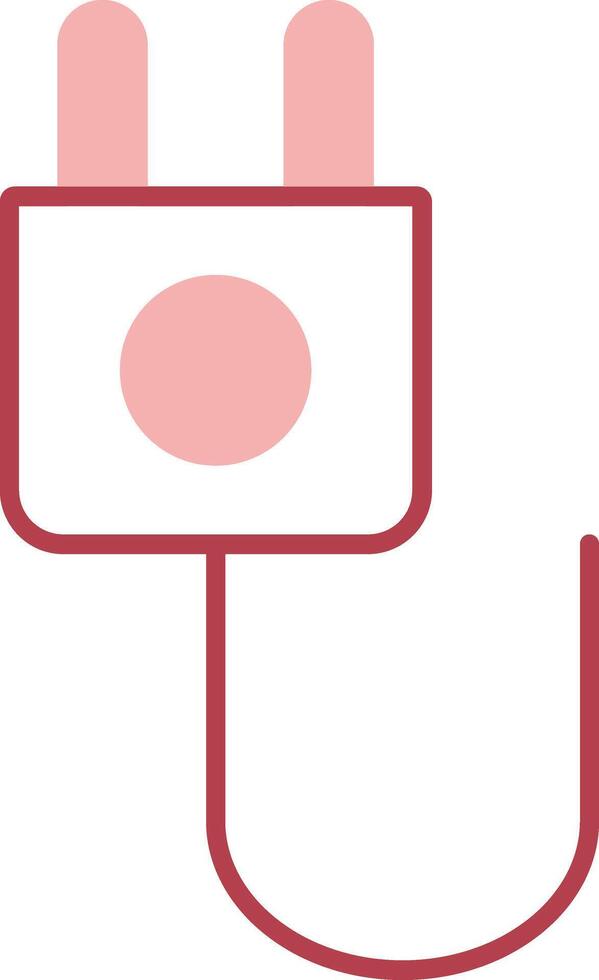 Wall Plug Solid Two Color Icon vector