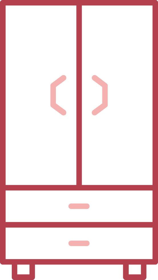 Cupboard Solid Two Color Icon vector