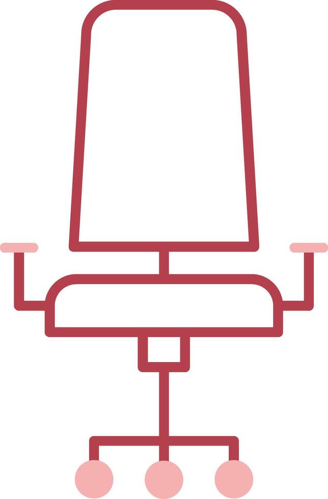 Chair Solid Two Color Icon vector