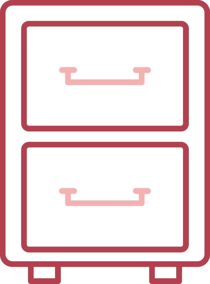 Filling Cabinet Solid Two Color Icon vector