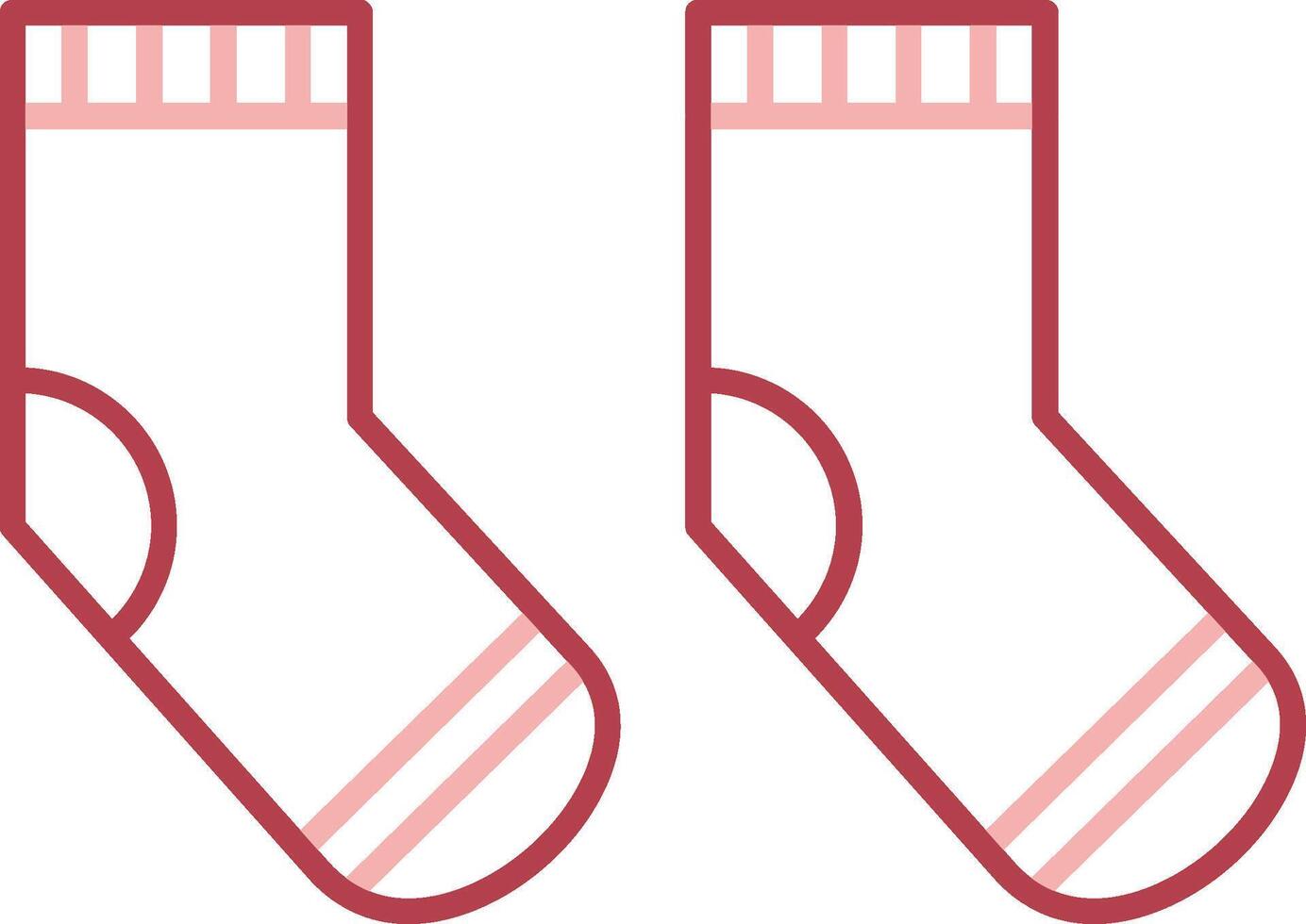 Sock Solid Two Color Icon vector