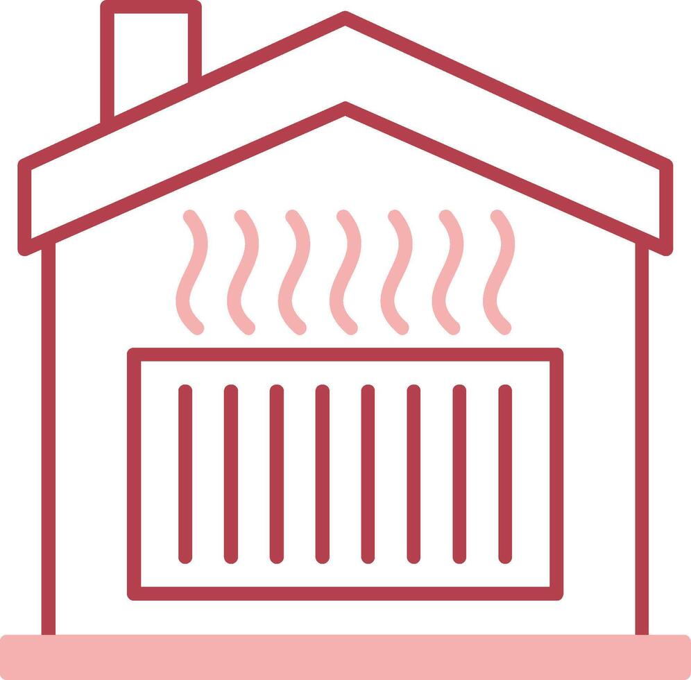 Heating Solid Two Color Icon vector
