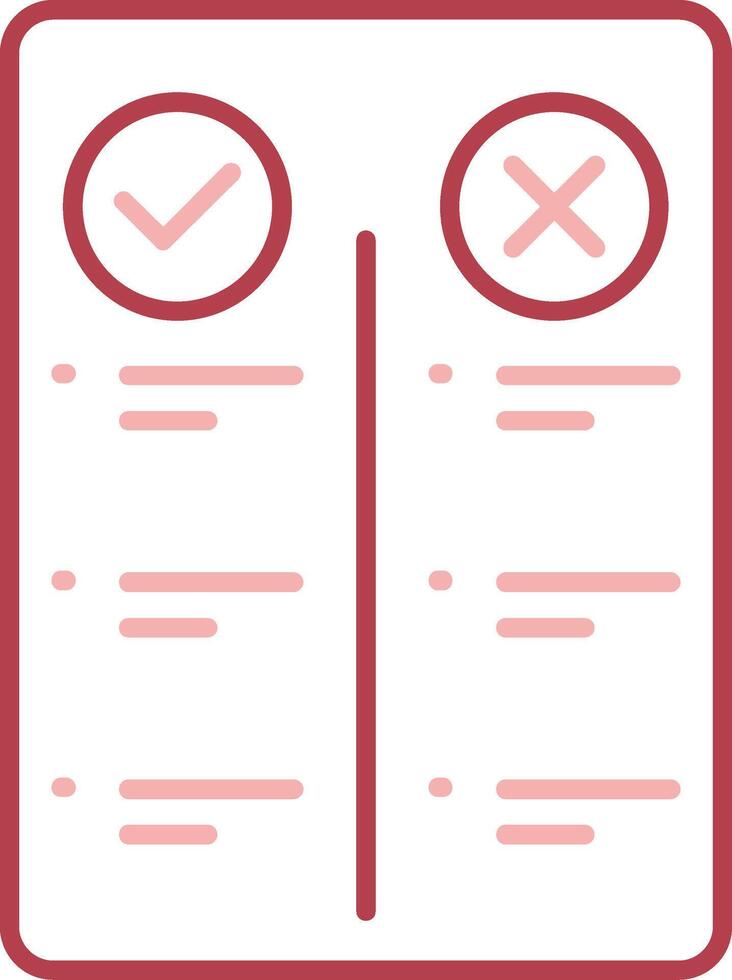 Pros And Cons Solid Two Color Icon vector