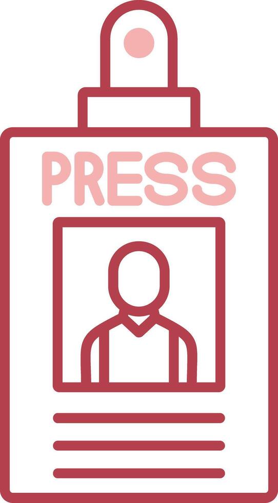 Press Pass Solid Two Color Icon vector