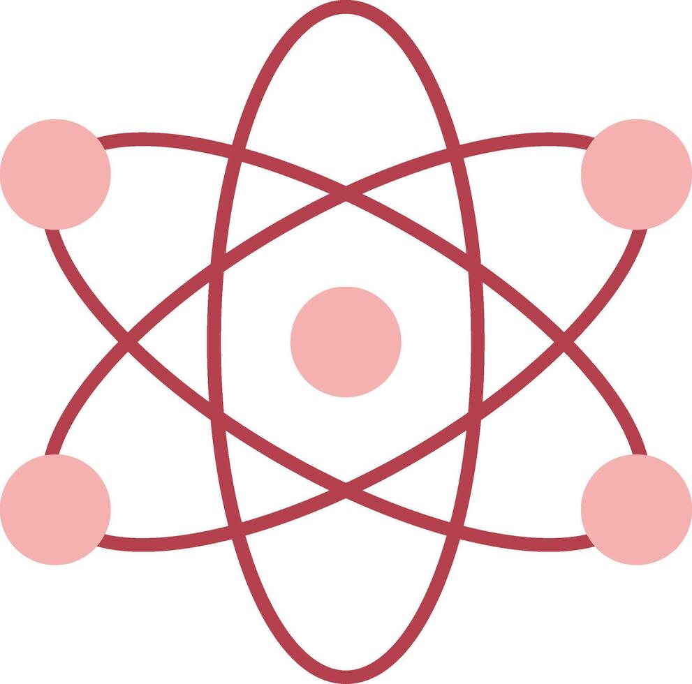 Atom Solid Two Color Icon vector