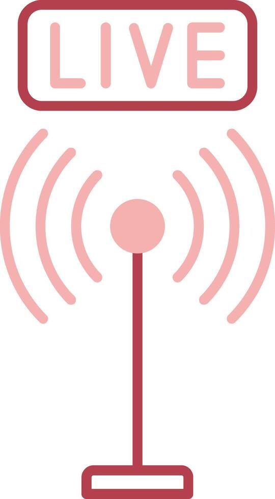 Broadcast Solid Two Color Icon vector