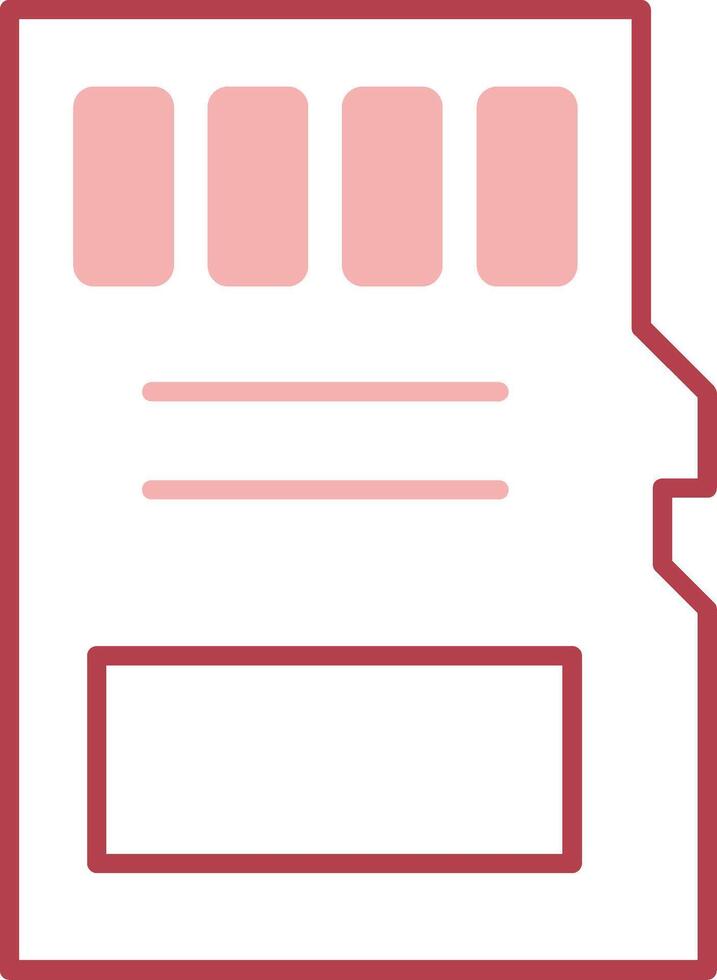 Sd Card Solid Two Color Icon vector